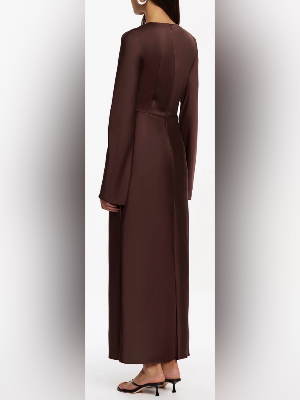 NEW Significant Other Molly Satin Cutout Long Sleeves Dress Sz 8 - Picture 4 of 8